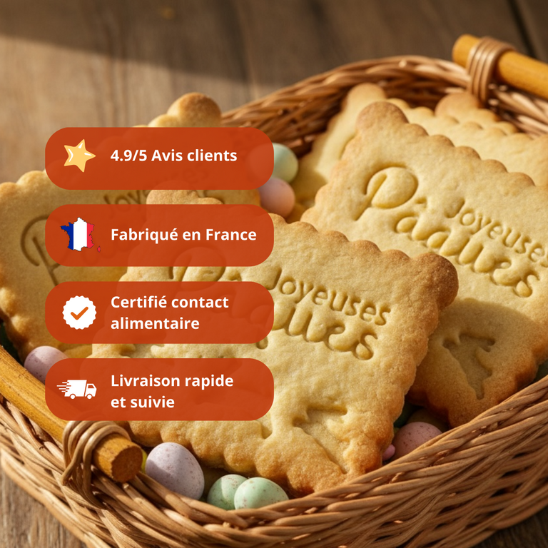 Emporte-pièce Petit Beurre – “Joyeuses Pâques”