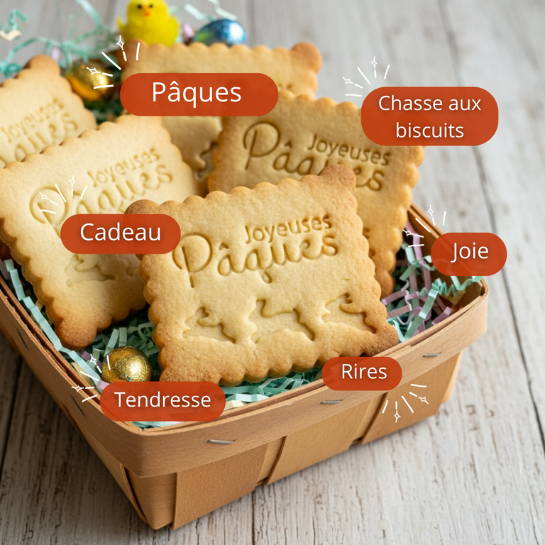 Emporte-pièce Petit Beurre – “Joyeuses Pâques”