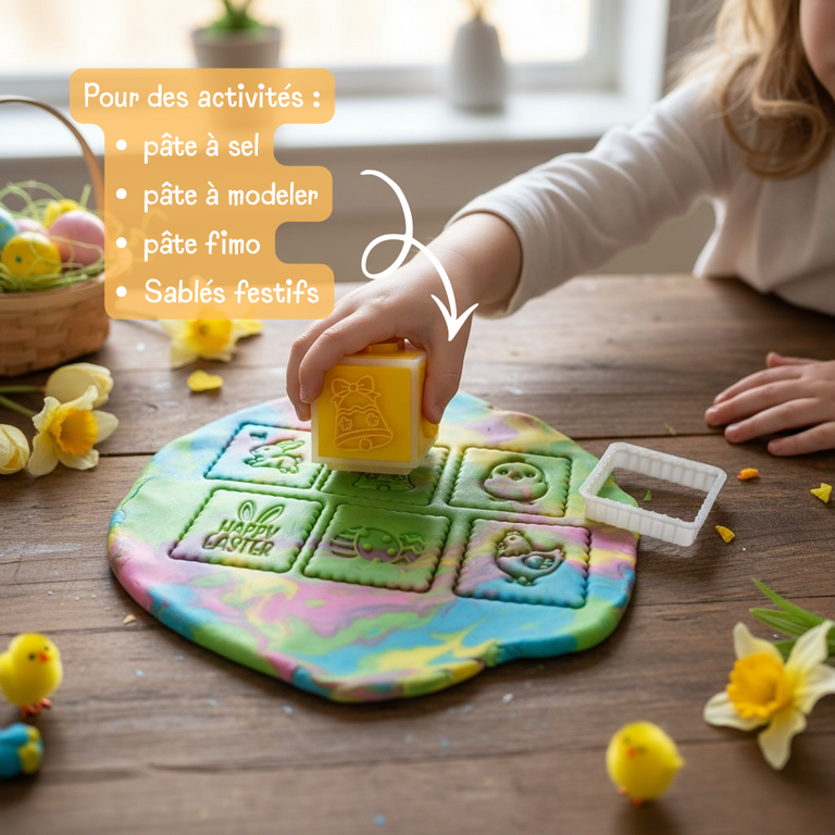 Emporte-pièce cube de Pâques – 6 motifs adorables pour biscuits festifs