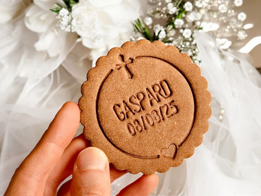 Emporte-pièce baptême personnalisé cadeaux invités biscuits personnalisés