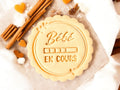Emporte-pièce grossesse “Bébé en cours” – annonce grossesse originale biscuit personnalisé