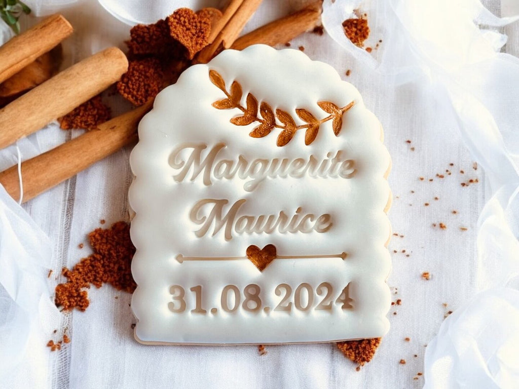 Emporte-pièce Mariage personnalisé cadeaux invités biscuits personnalisés