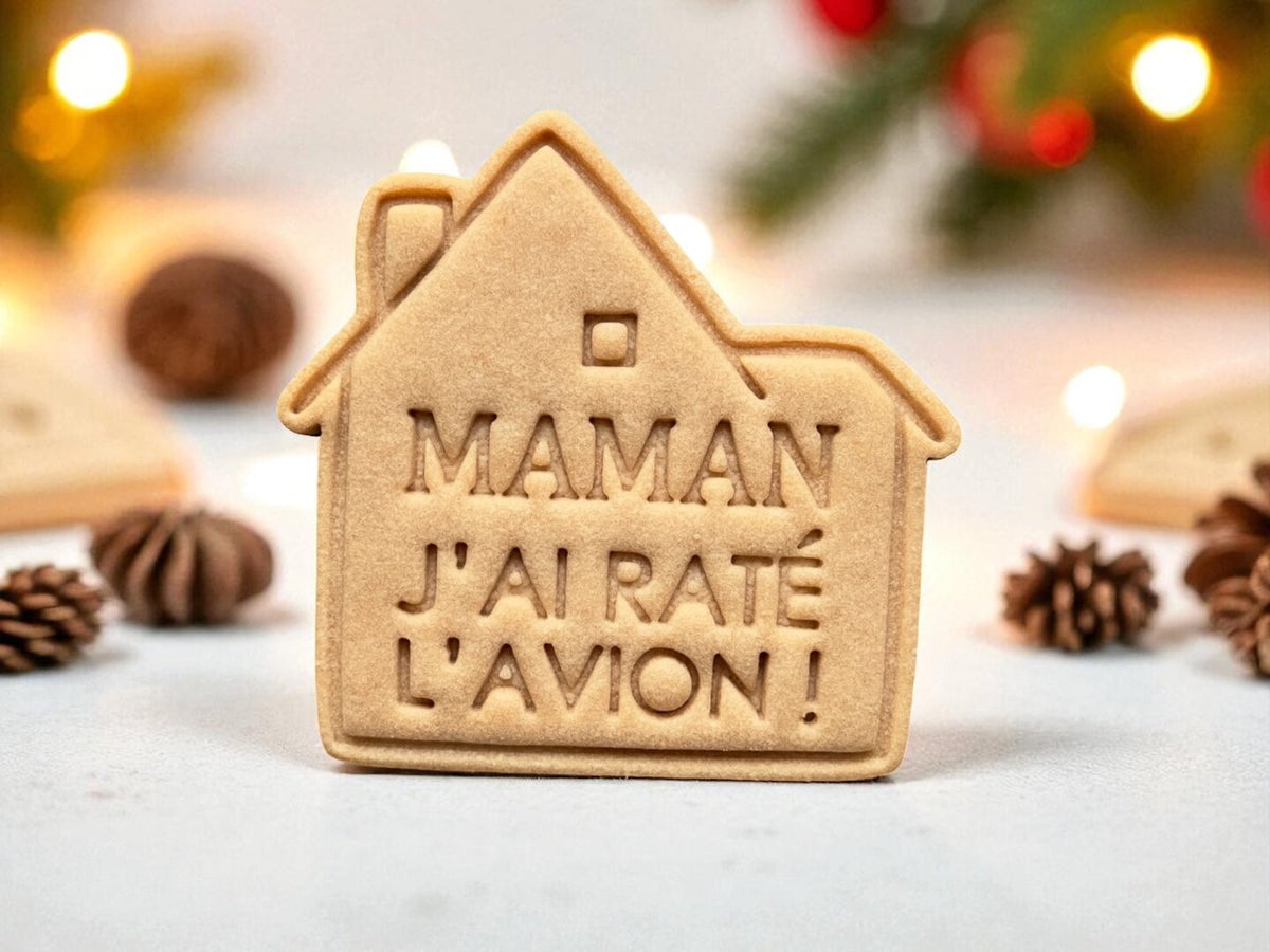 Emporte-pièce de noël Maman j'ai raté l'avion cadeau de noël