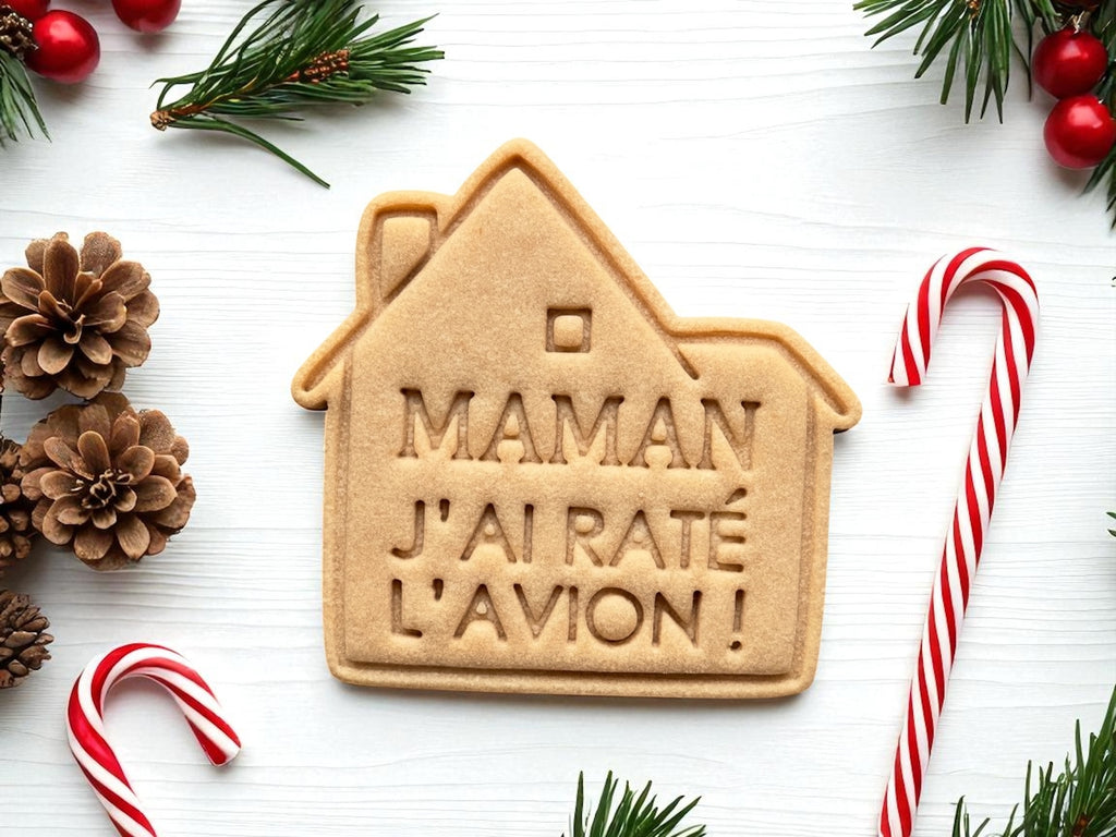 Emporte-pièce de noël Maman j'ai raté l'avion cadeau de noël
