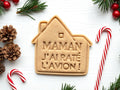 Emporte-pièce de noël Maman j'ai raté l'avion cadeau de noël