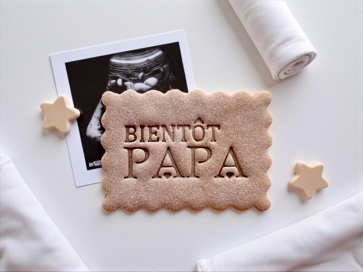 Emporte-pièce Bientôt papa annonce grossesse original