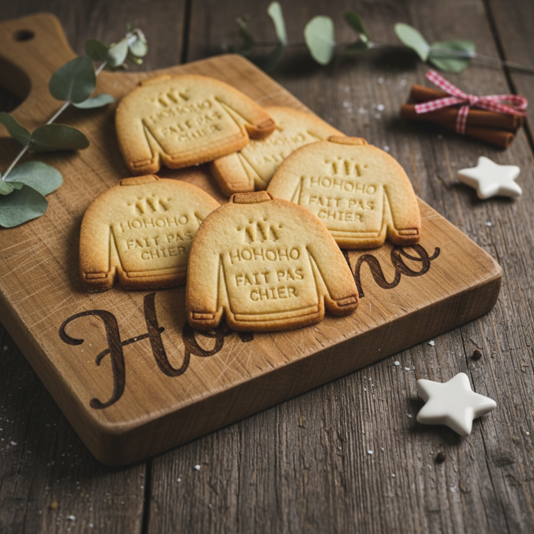 Emporte-pièce Pull de Noël Gourmand "HOHOHO fait pas chier"