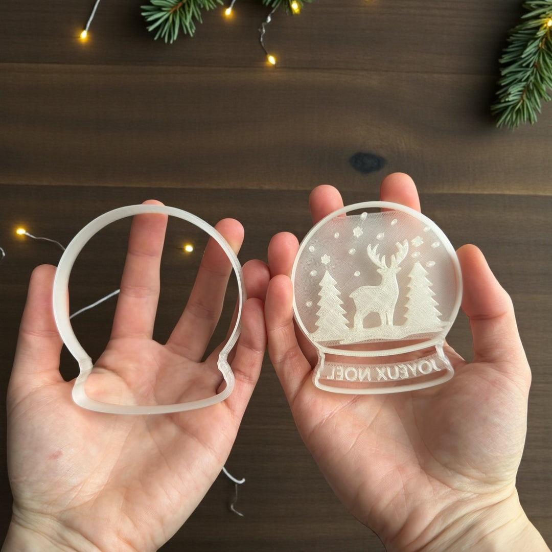 Emporte-pièce Boule à Neige Joyeux Noël – Création Gourmande et Féérique