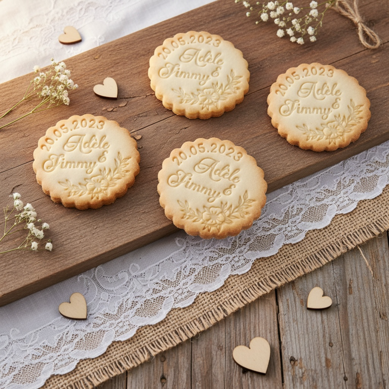 Emporte-Pièce mariage personnalisé cadeaux invités biscuits personnalisés