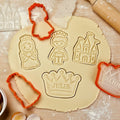 Kit 4 Mini Emporte-Pièces Conte de Fées – Princesse, Prince, Château & Couronne