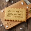 Emporte-pièce Petit Beurre Mariage – Biscuit personnalisé “Je me marre tu te marres nous nous marions”