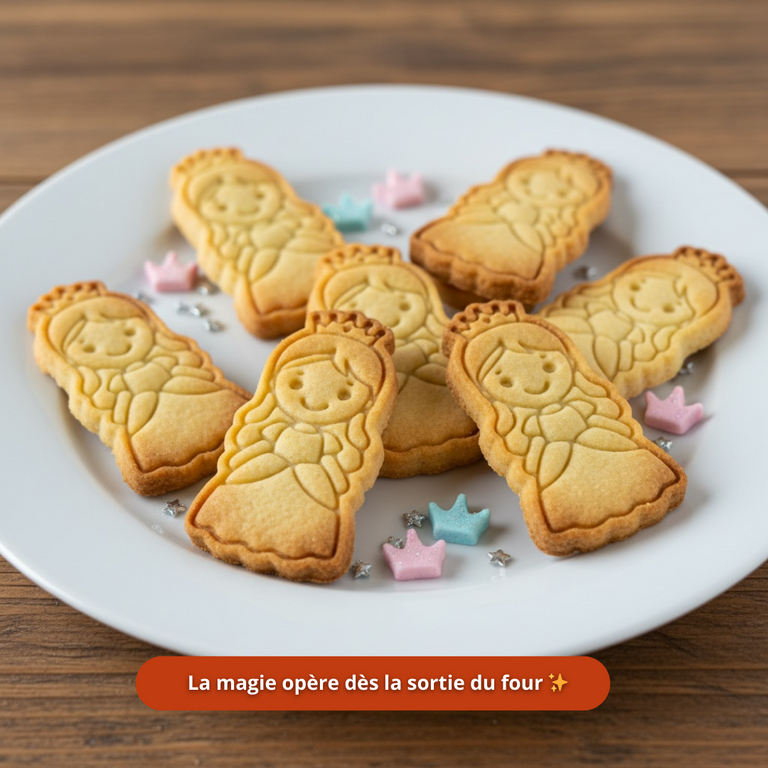 Kit 4 Mini Emporte-Pièces Conte de Fées – Princesse, Prince, Château & Couronne