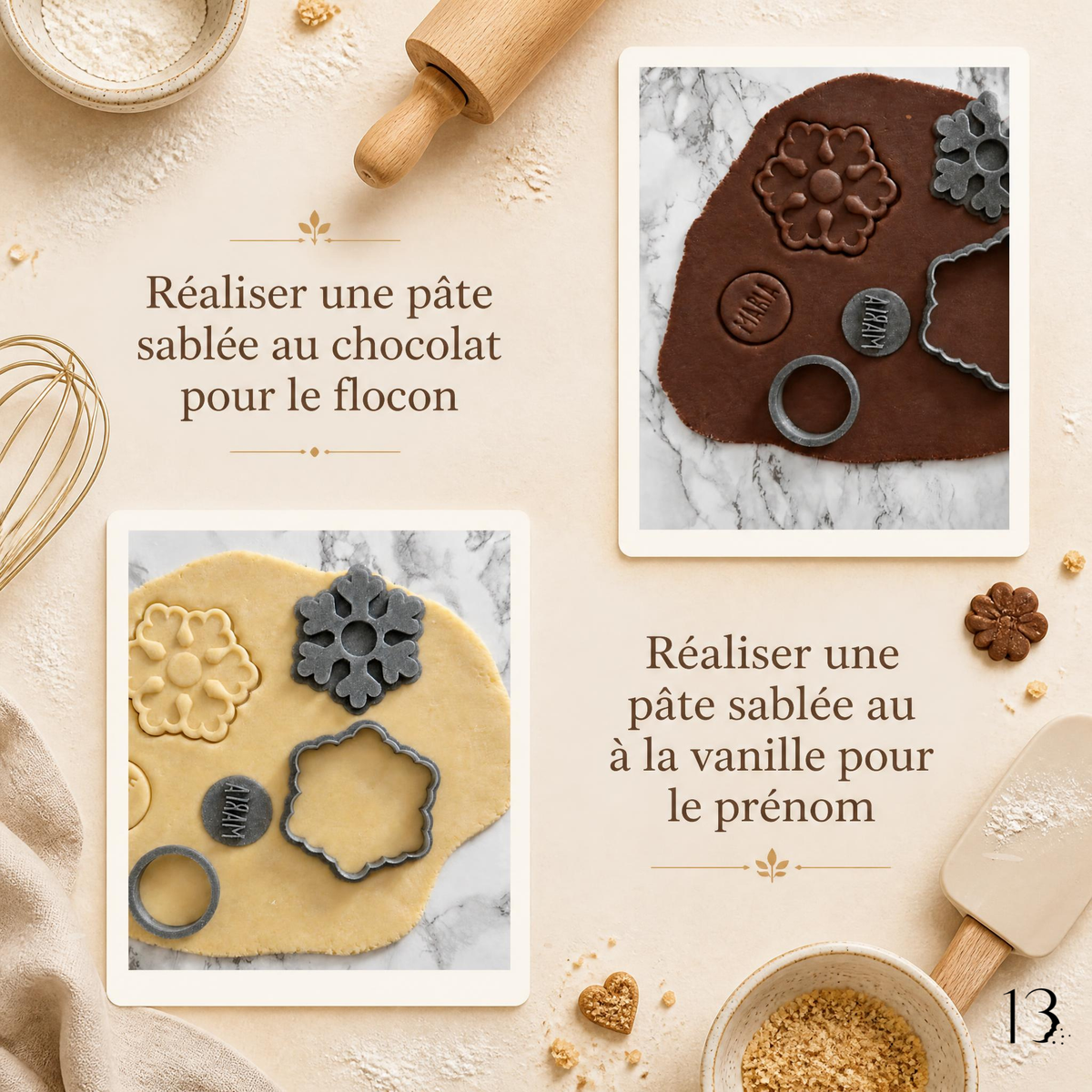 Kit flocon personnalisé de Noël