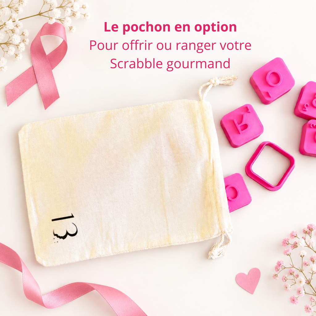 Emporte-pièces « Octobre Rose » – Scrabble gourmand