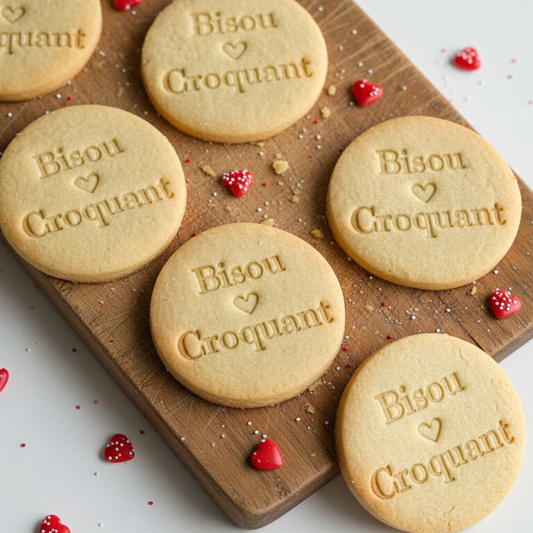 Emporte-pièce Saint-Valentin Bisou Croquant – biscuits romantiques faits maison