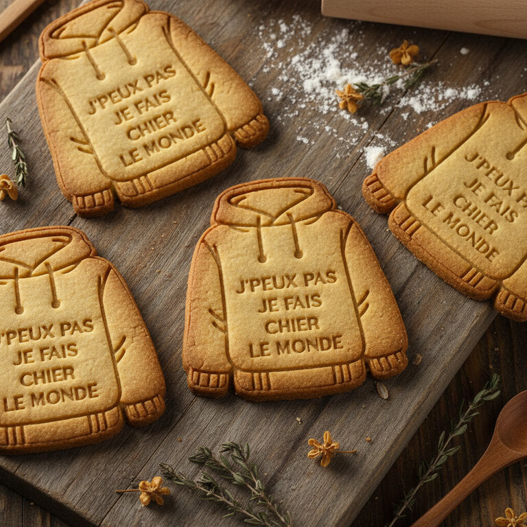 Emporte-pièce Sweat à message drôle – Pour biscuits et décorations originales