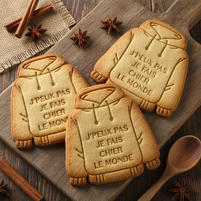 Emporte-pièce Sweat à message drôle – Pour biscuits et décorations originales